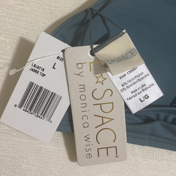 L*SPACE Women's Caged Criss-Cross JAMIE TOP Bikini Top - Picture 4 of 4